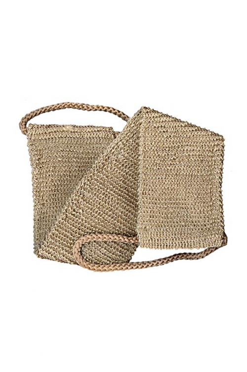 JUTE BACK SCRUBBER - Environmentally friendly natural Jute woven fibre Back Scrubber with easy hold hand straps. 61 x 12 x 1cm Quality natural handmade soaps, candle, home, bathroom & beauty products make great gift ideas for him & her for any occasion or if you just want to treat yourself.