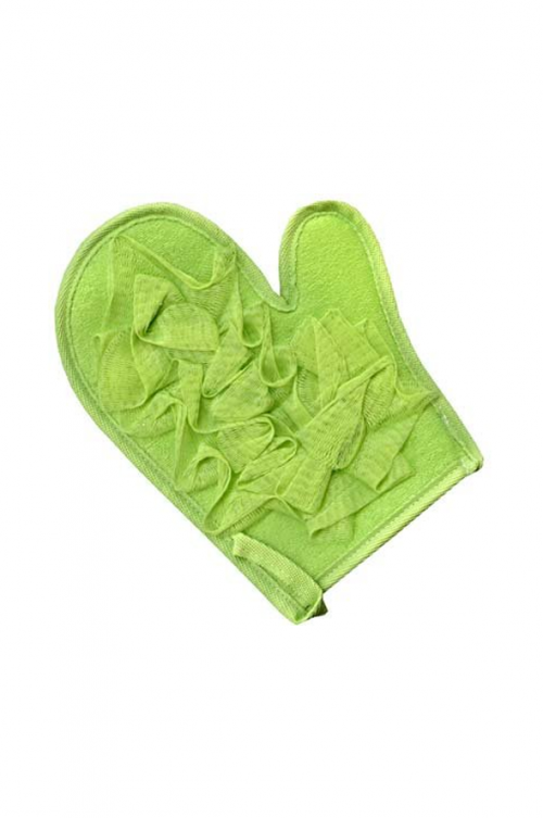 MESH MASSAGE GLOVE GREEN - Terry and Mesh Bath Glove. Great mitt for a bath time scrub. Can also be used as a cleaning glove for tiles & shower screens. 12 x 18 x 2cm Quality natural handmade soaps, candle, home, bathroom & beauty products make great gift ideas for him & her for any occasion or if you just want to treat yourself.