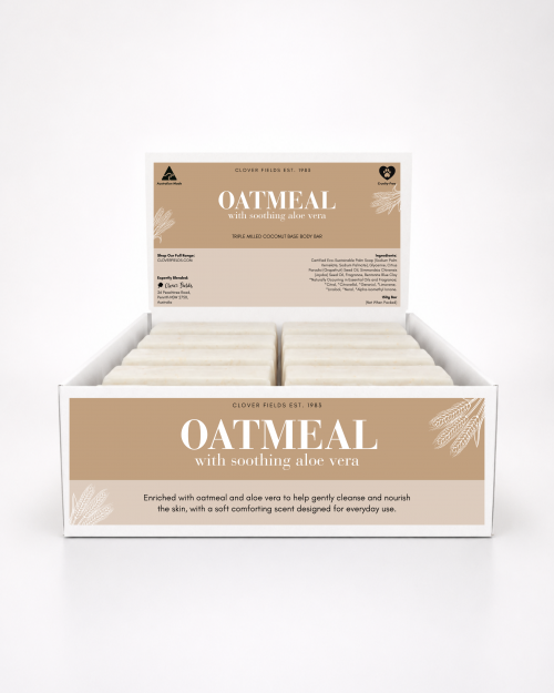 OATMEAL & ALOE VERA SOAP 150G - Oatmeal is an age old remedy for skin calming. Coupled with the skin caring properties of Aloe Vera this soap is just lovely to use. Mild and gentle on the skin with a very light exfoliation from the oatmeal pieces. Scented with a complex essential oil blend that is absolutely fabulous! Quality natural handmade soaps, candle, home, bathroom & beauty products make great gift ideas for him & her for any occasion or if you just want to treat yourself.