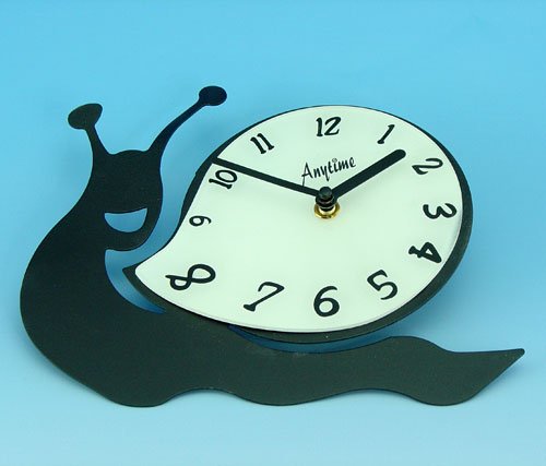 CLOCKS - METAL CLOCK WITH SNAIL - <p>An attractive clock to add to your garden. Black and white metal snail themed look, (Batteries not included) 18 x 20 x 4.5</p> Quality natural handmade soaps, candle, home, bathroom & beauty products make great gift ideas for him & her for any occasion or if you just want to treat yourself.