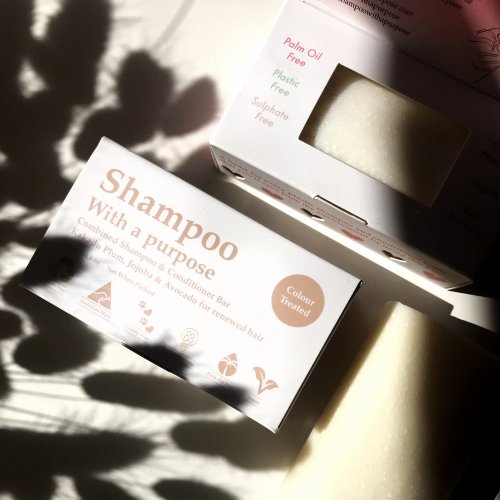 SHAMPOO WITH A PURPOSE - COLOUR TREATED - Are your locks maybe not their naturally inclined colour anymore??Â Have you invested some $$ in a hella cute haircolour?? Has your hair been damaged from dying and bleaching? Then this is the bar for you.

Save 6 shampoo and conditioner bottles from polluting the environment by switching to this beautiful solid shampoo bar. Not only are you going to be an eco-friendly warrior, your hair will be at its absolute best. We have added only fully eco-sustainable ingredients and additives, Kakadu Plum, Jojoba, Avocado, Almond, Argan and Shea Butter to give your hair the rejuvenationÂ it has been waiting for, while holding in your hair colour. This bar is best suited to someone who has had or has coloured hair,Â hasÂ brittle or colour-damaged hair, or who wants a replenishing scalp treatment. Quality natural handmade soaps, candle, home, bathroom & beauty products make great gift ideas for him & her for any occasion or if you just want to treat yourself.