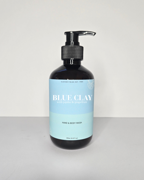BLUE CLAY CLEANSING WASH 300ML - A BLUE CLAY CLEANSING WASH WITH PURE JOJOBA AND GRAPEFRUIT TO GENTLY PURIFY YOUR SKIN THAT WILL HEAL AND RENEW WHILES DEEPLY CLEANSING YOUR PORES.  USE WITH BLUE CLAY HYDRATING LOTION FOR A GREAT DAILY SKIN CARE ROUTINE Quality natural handmade soaps, candle, home, bathroom & beauty products make great gift ideas for him & her for any occasion or if you just want to treat yourself.