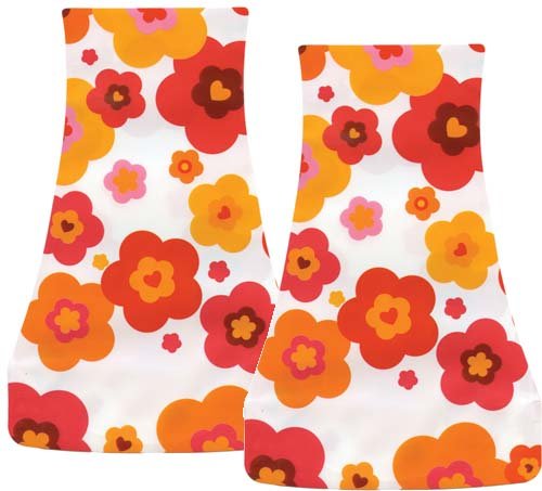 FLAT FOLD VASE WITH ORANGE FLOWER PATTERN  - FANTASTIC REUSABLE VASES - NON BREAKABLE, FILL WITH WATER AND THEY POP OPEN TO ALLOW YOU TO ADD YOUR BLOOMS. EMPTY AND DRY OUT FOR FLAT STORAGE.  JUST ADD FLOWERS FOR A GREAT GET WELL GIFT,GREAT FUNDRAISER FOR SCHOOLS ESPECIALLY MOTHER'S DAY STALLS. SAFE AND EASY GIFT FOR CHILDREN TO BUY THIEIR MUM'S OF NANS. 27X18X7  Quality natural handmade soaps, candle, home, bathroom & beauty products make great gift ideas for him & her for any occasion or if you just want to treat yourself.