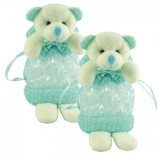 ORGANZA BAG - BEAR SPARKLE BAG - BLUE - 12 X 7CM   - <p>Blue sparkle bear bag. The cutest bag for party favors. Fun for baby showers, try filling with our teddy bear soaps (see BEARS)</p> Quality natural handmade soaps, candle, home, bathroom & beauty products make great gift ideas for him & her for any occasion or if you just want to treat yourself.