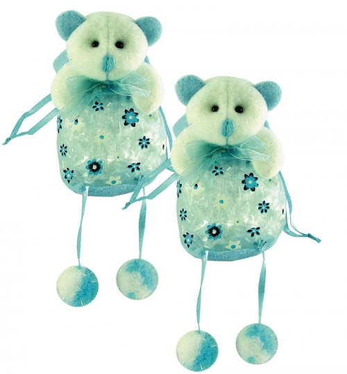 ORGANZA BAG - BEAR BAG FLOWER PRINT - BLUE - 12 X 7CM    - <p>Blue bear bag with flower print. The cutest bag for party favors. Fun for baby showers, try filling with our teddy bear soaps (see BEARS)</p> Quality natural handmade soaps, candle, home, bathroom & beauty products make great gift ideas for him & her for any occasion or if you just want to treat yourself.
