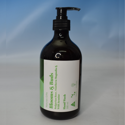 NATURES GIFTS - BLOOMS & BUDS 500ML HAND WASH  - A fresh, floral bouquet made of Bulgarian Rose, Southern Magnolia & Wild Jasmine that celebrates soft femininity and elegance.

 A gentle 500mL floral-infused hand wash that leaves hands clean, soft, and beautifully scented.

Falling in love with florals? Complete the experience with the full Blooms and Buds range — including the matching Shower Gel, Body Scrub, and Lotion for a beautifully layered scent that lasts all day. Quality natural handmade soaps, candle, home, bathroom & beauty products make great gift ideas for him & her for any occasion or if you just want to treat yourself.