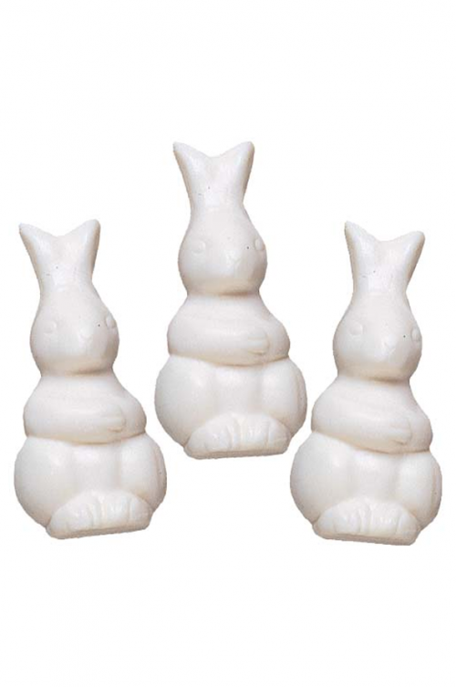 WHITE 48G BENJAMIN BUNNY SOAP - Benjamin Bunny soaps are the best ever gift at Easter for those who can?t (or shouldn?t) eat chocolate. Kilojoule free, but still fun. 8 x 4 x 4cm. Packed 28 per display.
**Please note that going forward, all shape soaps will be packaged in new white boxes, which are slightly smaller. This means the quantity of soaps per box have changed accordingly. Quality natural handmade soaps, candle, home, bathroom & beauty products make great gift ideas for him & her for any occasion or if you just want to treat yourself.