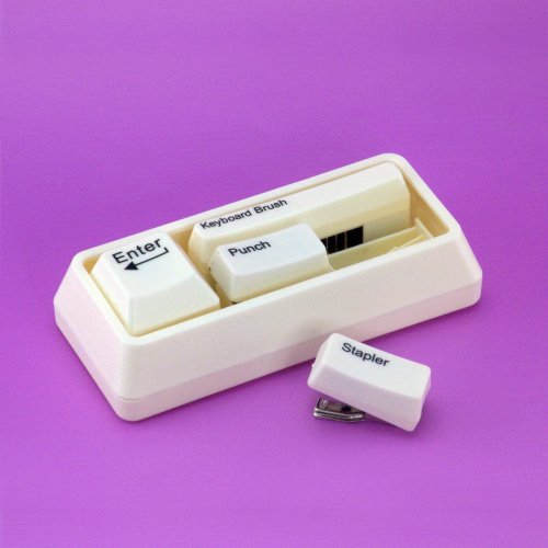 KEYBOARD STATIONARY SET - WHITE - <p>KEYBOARD STATIONARY SET INCLUDES A HOLE PUNCH, MAGNET & A KEYBOARD BRUSH & STAPLER. A GREAT DESK SET FOR ANY OFFICE. AVAILABLE IN BLACK OR WHITE.</p> Quality natural handmade soaps, candle, home, bathroom & beauty products make great gift ideas for him & her for any occasion or if you just want to treat yourself.