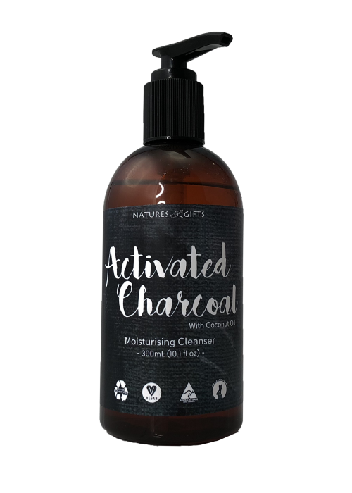 ACTIVATED CHARCOAL CLEANSING WASH 300ML - A CLEANSING WASH WITH ORGANIC ACTIVATED CHARCOAL AND COCONUT OIL THAT WILL DETOX AND THOROUGHLY  RESTORE YOUR COMPLEXION. Quality natural handmade soaps, candle, home, bathroom & beauty products make great gift ideas for him & her for any occasion or if you just want to treat yourself.