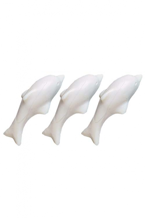 WHITE 34G DOLPHIN SOAP - Diving Dolphin soaps. 10 x 4 x 3cm. Packed 27 per display carton.
**Please note that going forward, all shape soaps will be packaged in new white boxes, which are slightly smaller. This means the quantity of soaps per box have changed accordingly. Quality natural handmade soaps, candle, home, bathroom & beauty products make great gift ideas for him & her for any occasion or if you just want to treat yourself.