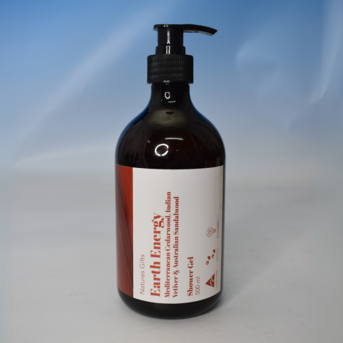 NATURES GIFTS - EARTH ENERGY 500ML SHOWER GEL - A grounding blend of Mediterranean Cedarwood, Indian Vetiver & Australian Sandalwood that evokes strength and serenity through earthy woods and subtle smokiness.

Lather up with this 500mL earthy, aromatic cleanser that gently refreshes while leaving a calming, woody trail on the skin.

Love this scent? I pair perfectly with the rest of my range — explore the matching Lotion, Hand Wash, and Body Scrub to complete your ritual. Quality natural handmade soaps, candle, home, bathroom & beauty products make great gift ideas for him & her for any occasion or if you just want to treat yourself.