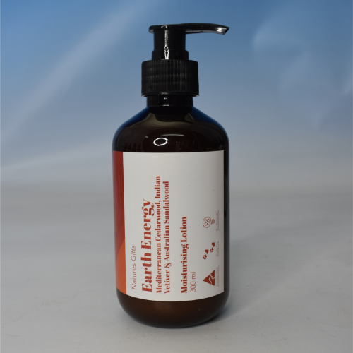 NATURES GIFTS - EARTH ENERGY 300ML LOTION - A grounding blend of Mediterranean Cedarwood, Indian Vetiver & Australian Sandalwood that evokes strength and serenity through earthy woods and subtle smokiness.

Hydrate and ground yourself with this 300 mL non-greasy, deeply nourishing lotion that locks in moisture and the subtle scent of cedarwood.

Love this scent? I pair perfectly with the rest of my range — explore the matching Lotion, Hand Wash, and Shower Gel to complete your ritual. Quality natural handmade soaps, candle, home, bathroom & beauty products make great gift ideas for him & her for any occasion or if you just want to treat yourself.