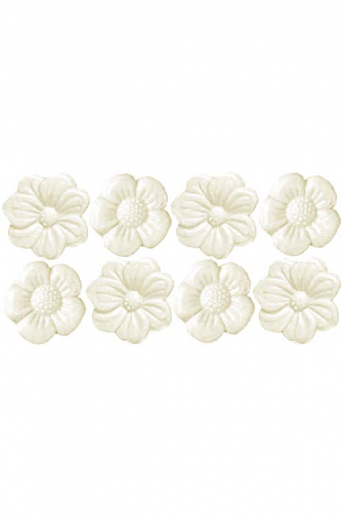 WHITE 10G FANCY FLOWERS SOAP - Fancy Flower soaps come mixed over 2 little flower shapes. 3.5 x 3.5 x 1cm. Packed 180 per display.
**Please note that going forward, all shape soaps will be packaged in new white boxes, which are slightly smaller. This means the quantity of soaps per box have changed accordingly. Quality natural handmade soaps, candle, home, bathroom & beauty products make great gift ideas for him & her for any occasion or if you just want to treat yourself.