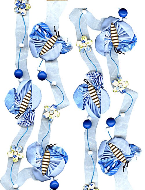 HANGER - BUTTERFLY BLUE - <p>Blue butterfly hanger. Country look fabric decorative hanger 124cm in length.</p> Quality natural handmade soaps, candle, home, bathroom & beauty products make great gift ideas for him & her for any occasion or if you just want to treat yourself.