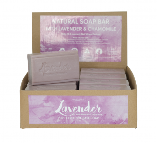 LAVENDER & CHAMOMILE SOAP 150G - Calming Lavender with soothing Chamomile. A bar for everyone to enjoy. Quality natural handmade soaps, candle, home, bathroom & beauty products make great gift ideas for him & her for any occasion or if you just want to treat yourself.