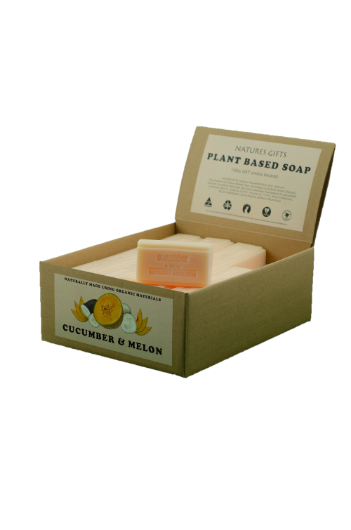 CUCUMBER & MELON 100G NATURES GIFTS SOAP - Natures Gifts Plant Based Soap bars. Cooling Cucumber & refreshing Melon - Just gorgeous and good for your skin too! Quality natural handmade soaps, candle, home, bathroom & beauty products make great gift ideas for him & her for any occasion or if you just want to treat yourself.