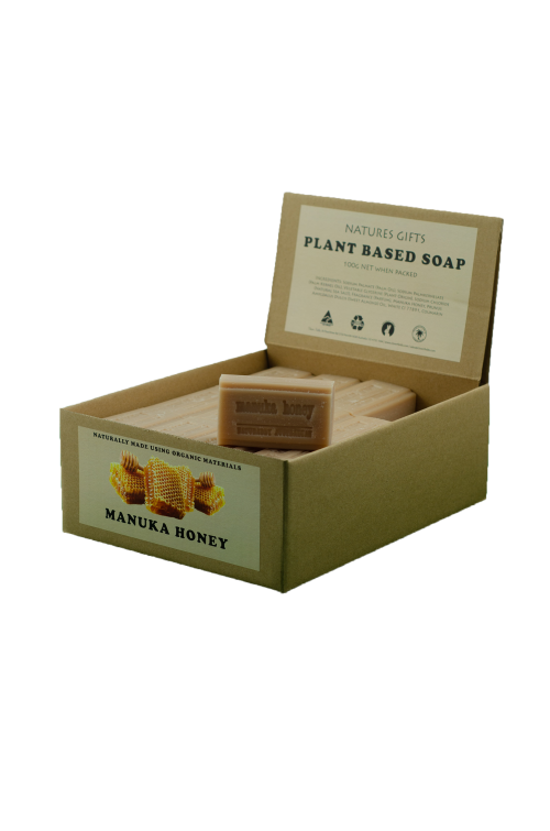 MANUKA HONEY 100G NATURES GIFTS SOAP - Natures Gifts Plant Based Soap bars. Manuka Honey is renowned for its Antibacterial properties and nutritional skin benefits. Made with pure Tasmanian 100+ Manuka Honey, free from genetically modified organisms. Quality natural handmade soaps, candle, home, bathroom & beauty products make great gift ideas for him & her for any occasion or if you just want to treat yourself.