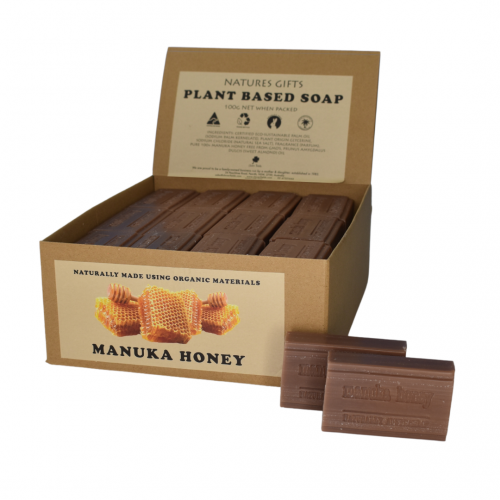 MANUKA HONEY 100G NATURES GIFTS SOAP - Natures Gifts Plant Based Soap bars. Manuka Honey is renowned for its Antibacterial properties and nutritional skin benefits. Made with pure Tasmanian 100+ Manuka Honey, free from genetically modified organisms. Quality natural handmade soaps, candle, home, bathroom & beauty products make great gift ideas for him & her for any occasion or if you just want to treat yourself.