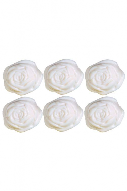 WHITE 31G LARGE ROSES SOAP - Our large Rose soap has a lovely floral scent and makes an ideal gift. 5 x 5 x 3.5cm. Packed 50 per display carton.
**Please note that going forward, all shape soaps will be packaged in new white boxes, which are slightly smaller. This means the quantity of soaps per box have changed accordingly. Quality natural handmade soaps, candle, home, bathroom & beauty products make great gift ideas for him & her for any occasion or if you just want to treat yourself.