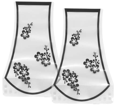 FLAT FOLD VASE WITH BLACK FLOWER PATTERN  - FANTASTIC REUSABLE VASES - NON BREAKABLE, FILL WITH WATER AND THEY POP OPEN TO ALLOW YOU TO ADD YOUR BLOOMS. EMPTY AND DRY OUT FOR FLAT STORAGE.  JUST ADD FLOWERS FOR A GREAT GET WELL GIFT,GREAT FUNDRAISER FOR SCHOOLS ESPECIALLY MOTHER'S DAY STALLS. SAFE AND EASY GIFT FOR CHILDREN TO BUY THIEIR MUM'S OF NANS. 27X18X7  Quality natural handmade soaps, candle, home, bathroom & beauty products make great gift ideas for him & her for any occasion or if you just want to treat yourself.