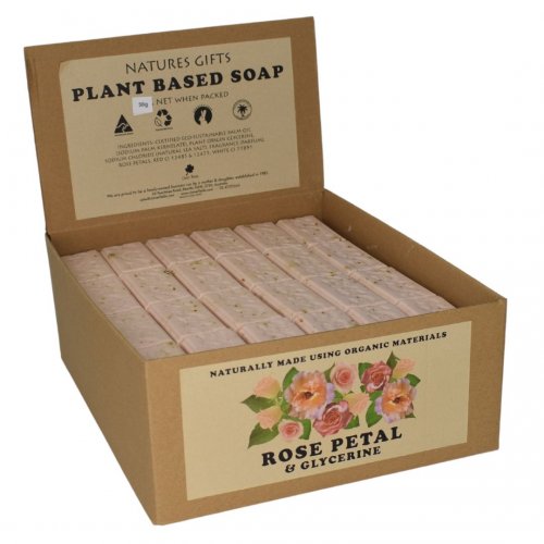 ROSE PETAL & GLYCERINE 30G NATURES GIFTS MINI SOAP - Natures Gifts Plant Based Mini Guest Soap bars.Roses are the flowers of poets, enduring and everlasting. Gently blended with lovely soft Rose Petals and extra Glycerine for a mild everyday skin nourishing bar. Quality natural handmade soaps, candle, home, bathroom & beauty products make great gift ideas for him & her for any occasion or if you just want to treat yourself.