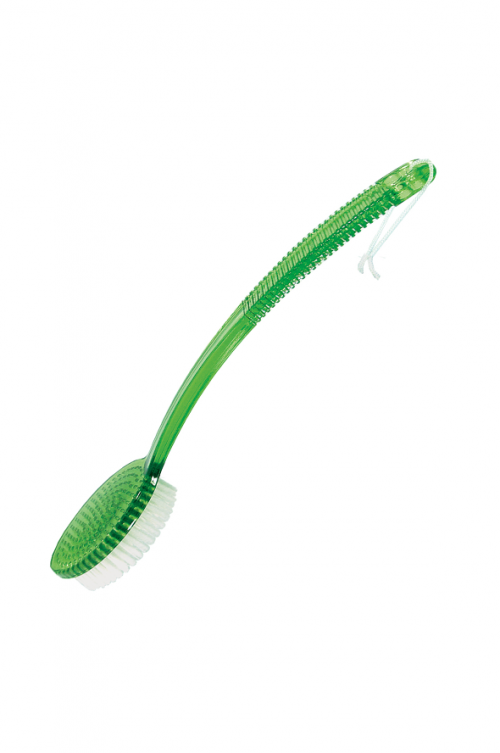 BODY BRUSH GREEN - Acrylic Green Body Brush with Medium Bristles. Great accessory for the shower. 35 x 7 x 3cm Quality natural handmade soaps, candle, home, bathroom & beauty products make great gift ideas for him & her for any occasion or if you just want to treat yourself.
