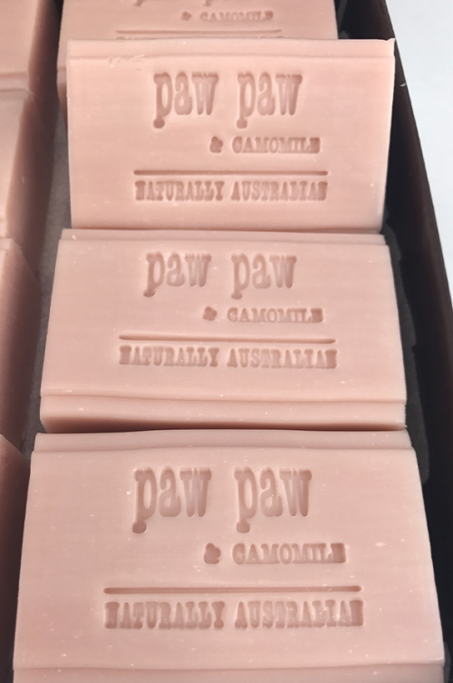 PAW PAW & CAMOMILE 150G SUPERFOODS BOTANICALS SOAP - 4/PACK - Antioxidant rich Paw Paw (Papaya) & Camomile, to calm & nourish skin. Quality natural handmade soaps, candle, home, bathroom & beauty products make great gift ideas for him & her for any occasion or if you just want to treat yourself.