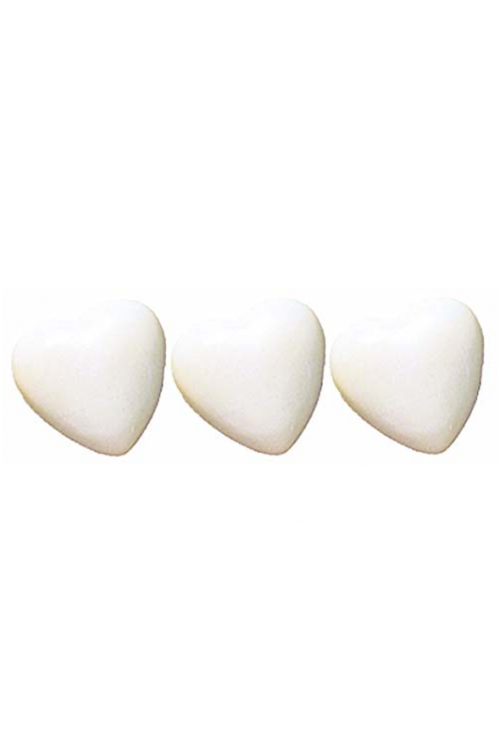 WHITE 24G SWEET HEART SOAP - Sweet heart soaps are lovely hearts. Great for Mother?s Day & Valentine?s Day. 5 x 4.5 x 2cm. Packed 80 per display carton.
**Please note that going forward, all shape soaps will be packaged in new white boxes, which are slightly smaller. This means the quantity of soaps per box have changed accordingly. Quality natural handmade soaps, candle, home, bathroom & beauty products make great gift ideas for him & her for any occasion or if you just want to treat yourself.