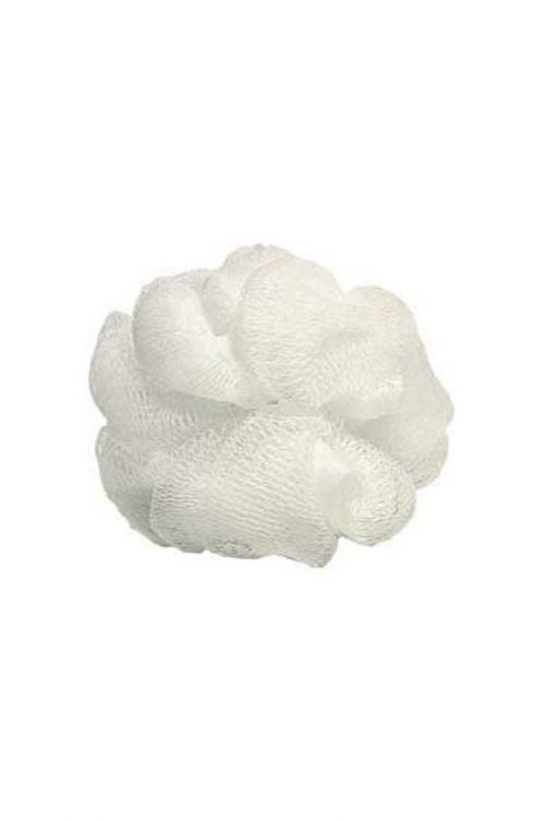 MESH SPONGE WHITE - Round White Mesh Sponge. Easy drip dry nylon mesh body sponge. 11 x 11 x 11cm Quality natural handmade soaps, candle, home, bathroom & beauty products make great gift ideas for him & her for any occasion or if you just want to treat yourself.