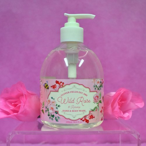 WILD ROSE HAND & BODY WASH 500ML/6 - Refresh and unwind with the delicate scent of wild rose and nourishing rosehip. This gentle, 500ml skin-loving body wash cleanses and hydrates, leaving your skin feeling soft and refreshed. Perfect for pairing with our Wild Rose Hand and Body Lotion.

Directions for use: Apply to wet skin, lather, and rinse for a refreshing cleanse.

Ingredients: Purified Water (Aqua), Cocamidopropyl Betaine, Coconut Diethanolamide, Decyl Glucoside, Plant Origin Glycerine
(Glycerin), Fragrance (Parfum), Rosa Moschata (Rosehip) Seed Oil, Phenoxyethanol and Ethyl Hexyl Glycerine, Sea Salt (Sodium Chloride), Citric Acid.


 Quality natural handmade soaps, candle, home, bathroom & beauty products make great gift ideas for him & her for any occasion or if you just want to treat yourself.