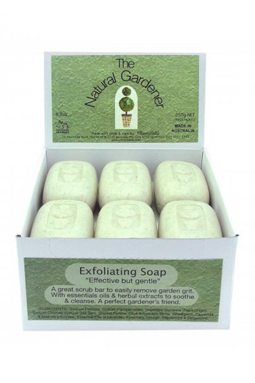 Natural Gardener 250g Exfoliating Soap Bar Soaps Gifts Ideas for Him