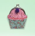 GIFTS FOR THE KIDS - COIN PURSE  - CUPCAKE AQUA  & PINK - Gifts Ideas for Him & Her, Natural Handmade Soap, Candles | Clover Fields