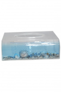 CLEARANCE STOCK - Blue Shell Acrylic Tissue Box - Gifts Ideas for Him & Her, Natural Handmade Soap, Candles | Clover Fields