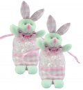  - ORGANZA BAG - ORGANZA GINGHAM BUNNY BAG - PINK  8.5 X 17CM - Gifts Ideas for Him & Her, Natural Handmade Soap, Candles | Clover Fields