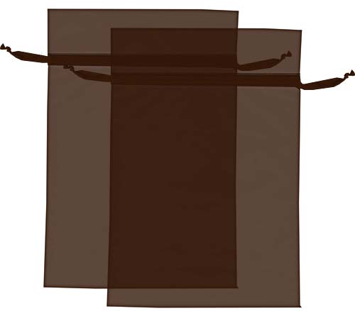 ORGANZA BAGS - ORGANZA BAG - CHOCOLATE - EXTRA LGE. - 16 X 23CM - Gifts Ideas for Him & Her, Natural Handmade Soap, Candles | Clover Fields
