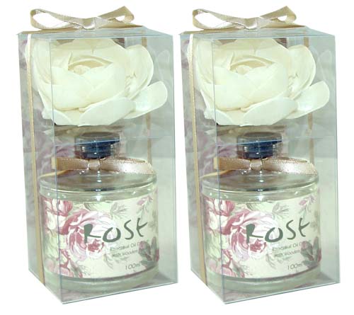  - DIFFUSERS - ROSE WITH FLOWER/36 - Gifts Ideas for Him & Her, Natural Handmade Soap, Candles | Clover Fields